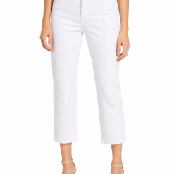 Women's Cropped Straight Jeans - White