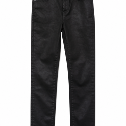 Men's Waxed Straight Jeans - Black